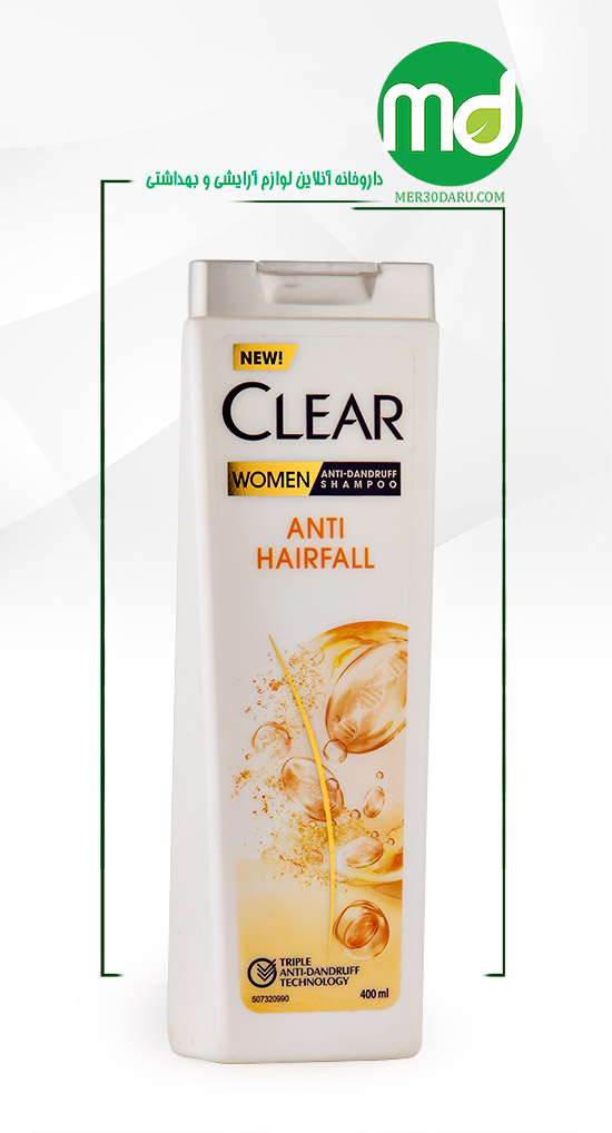 شامپو ضد شوره و ضد ریزش کلیر مخصوص بانوان 400 میلی لیتر