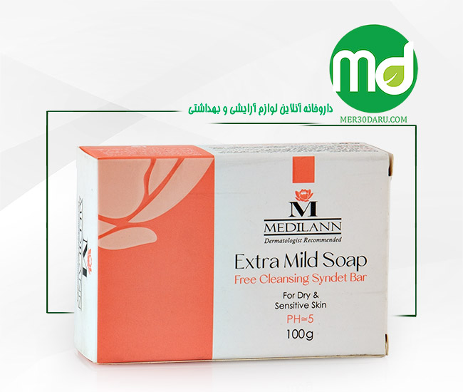 پاک کننده جامد صورت مدیلن فاقد مواد صابونی برای پوست خشک و حساس