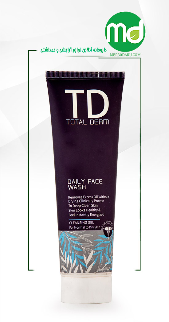 ژل پاک کننده صورت توتال درم مناسب پوست خشک 150ml