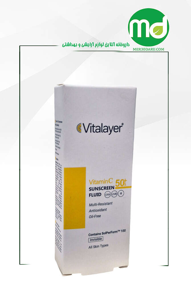 فلوئید ضد آفتاب بی رنگ ویتالیر برای انواع پوست +SPF 50