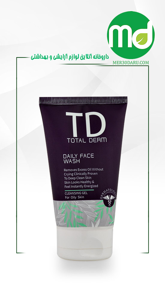 ژل شستشوی صورت توتال درم مخصوص پوست چرب 150ml
