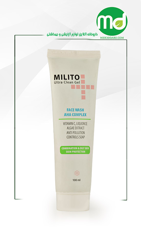 ژل شستشوی صورت میلیتو برای پوست های چرب و مختلط 200ml