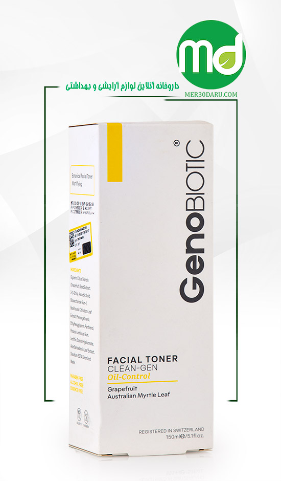 تونر تنظیم کننده چربی و براقیت صورت ژنوبایوتیک حاوی گریپ فوروت