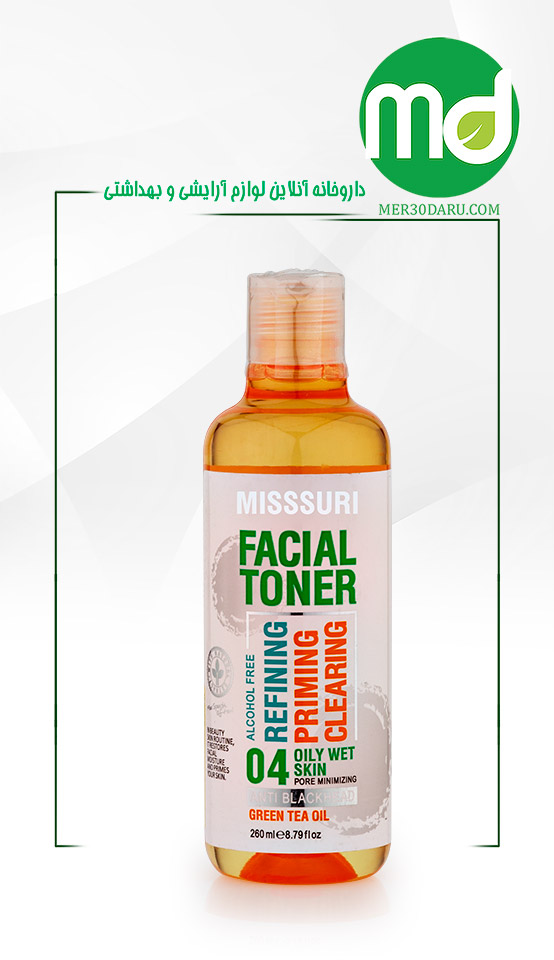 تونر پوست چرب میسوری حاوی عصاره چای سبز 260ml