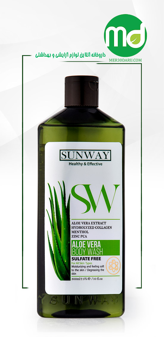 شامپو بدن سان وی حاوی عصاره آلوئه ورا و روغن درخت چای