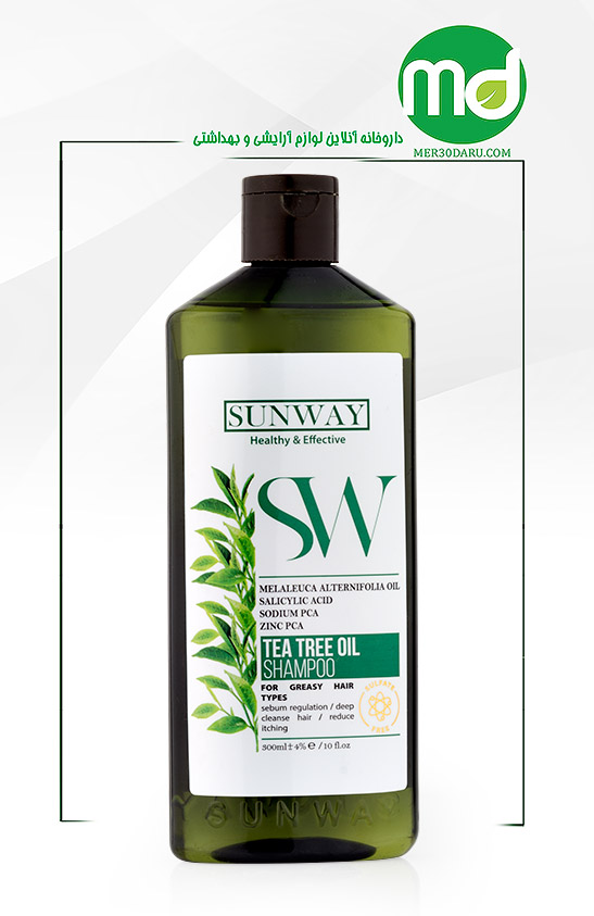 شامپو موهای چرب سان وی حاوی روغن درخت چای