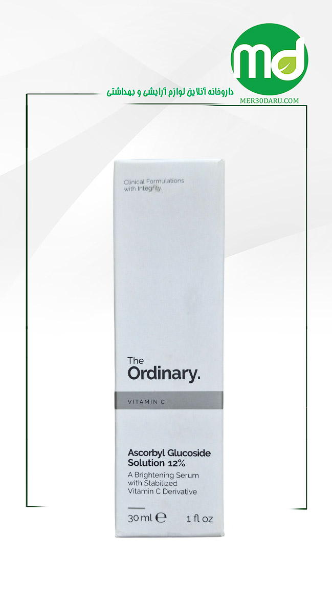 سرم اسکوربیل گلوکوزاید 12% اوردینری روشن کننده پوست 30ml