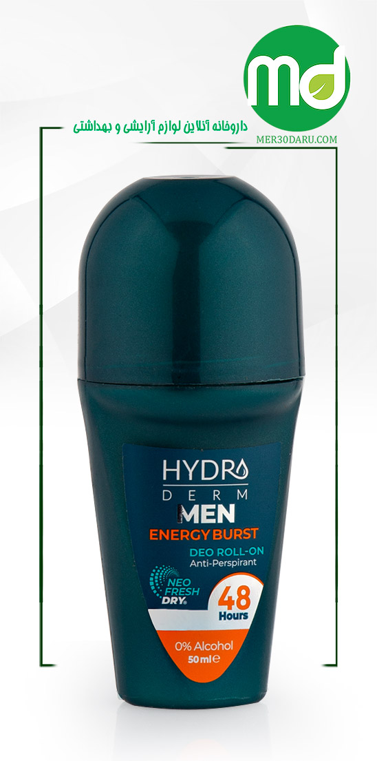 مام رول ضد تعریق مردانه هیدرودرم مدل Energy burst حجم 50ml