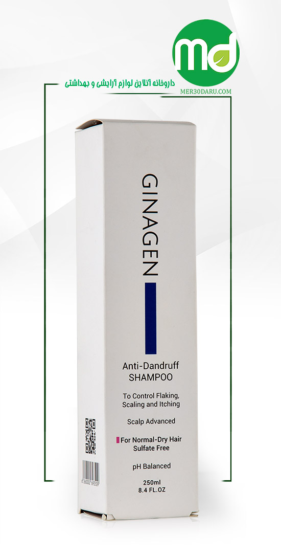 شامپو رفع شوره موی خشک و نرمال ژیناژن حاوی روغن درخت چای