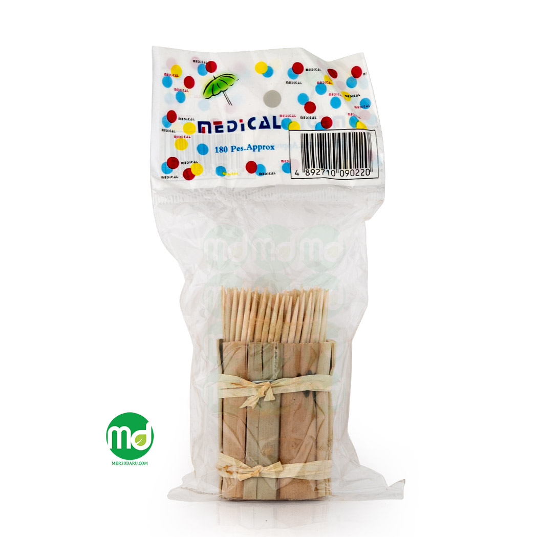 خلال دندان چوبی مدیکال برای بزرگسالان 180 عدد