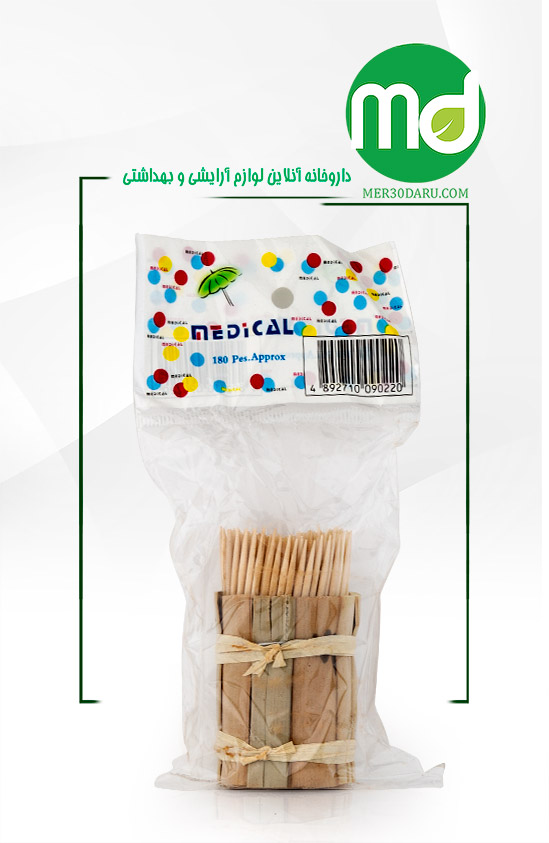 خلال دندان چوبی مدیکال برای بزرگسالان 180 عدد