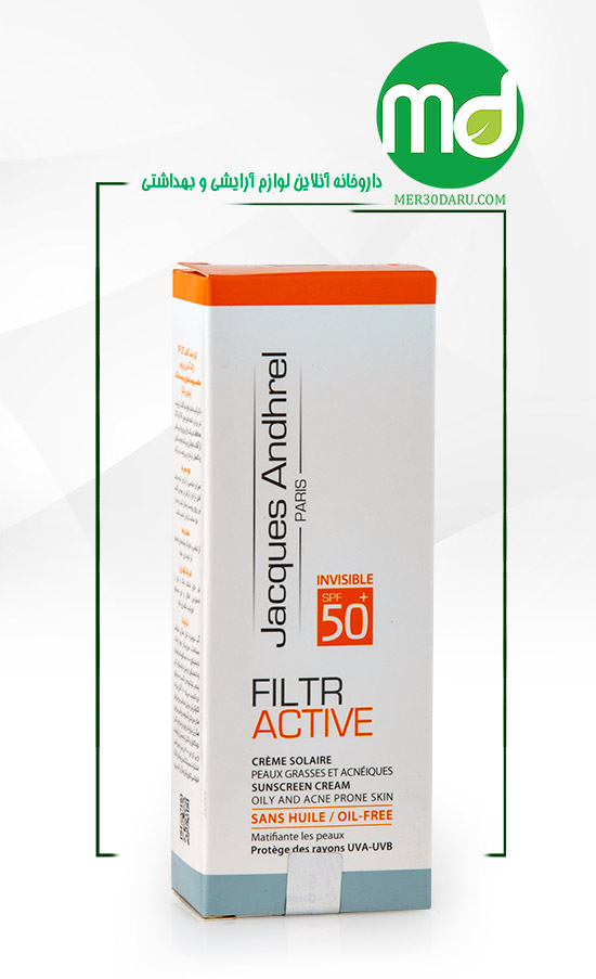 کرم ضد آفتاب بدون رنگ پوست چرب ژاک آندرل SPF 50