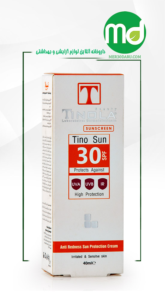 کرم ضد آفتاب بی رنگ پوست حساس تینولا SPF 30 حجم 40ml
