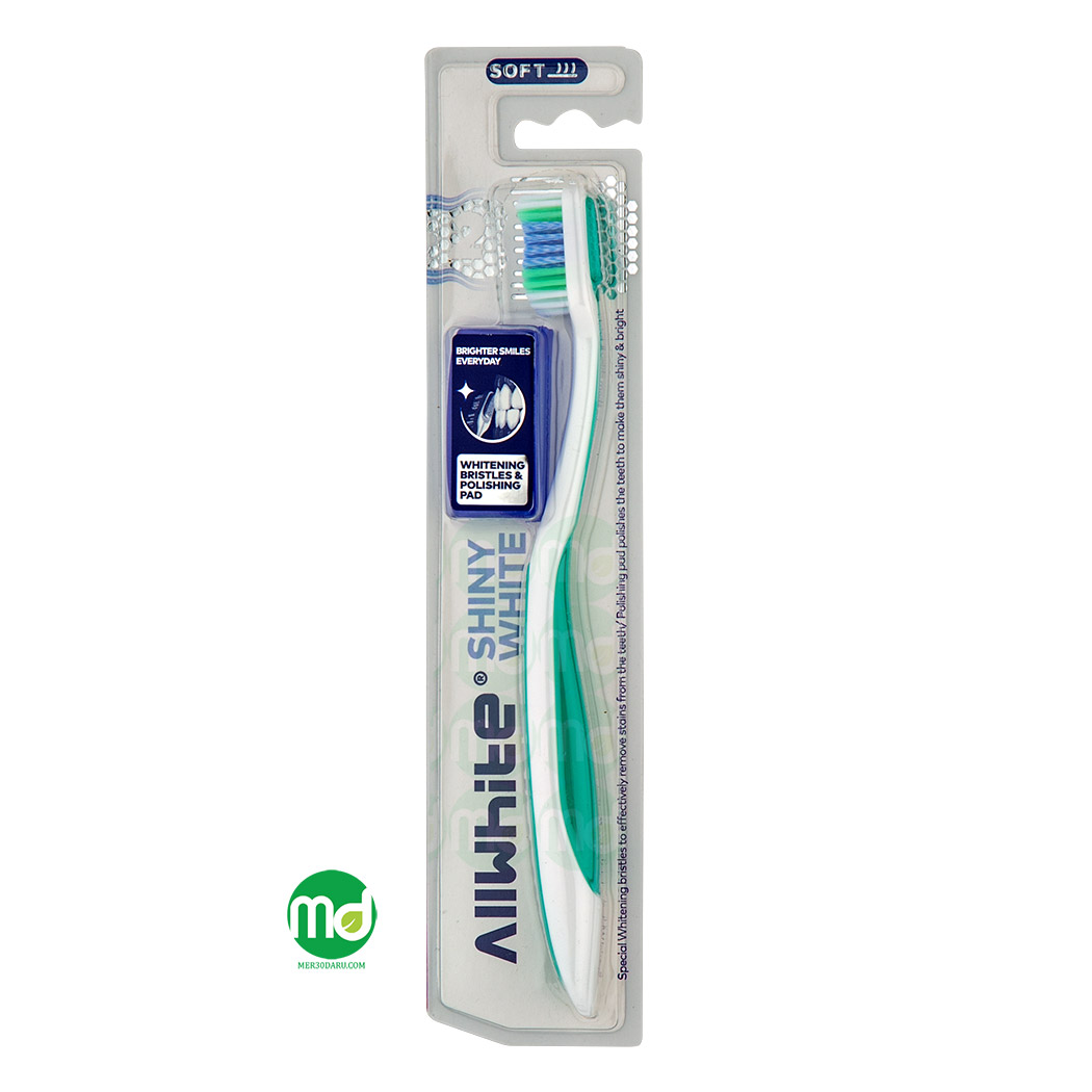 Mer30daru allwhite shiny white toothbrush (2) مسواک نرم شاینی وایت