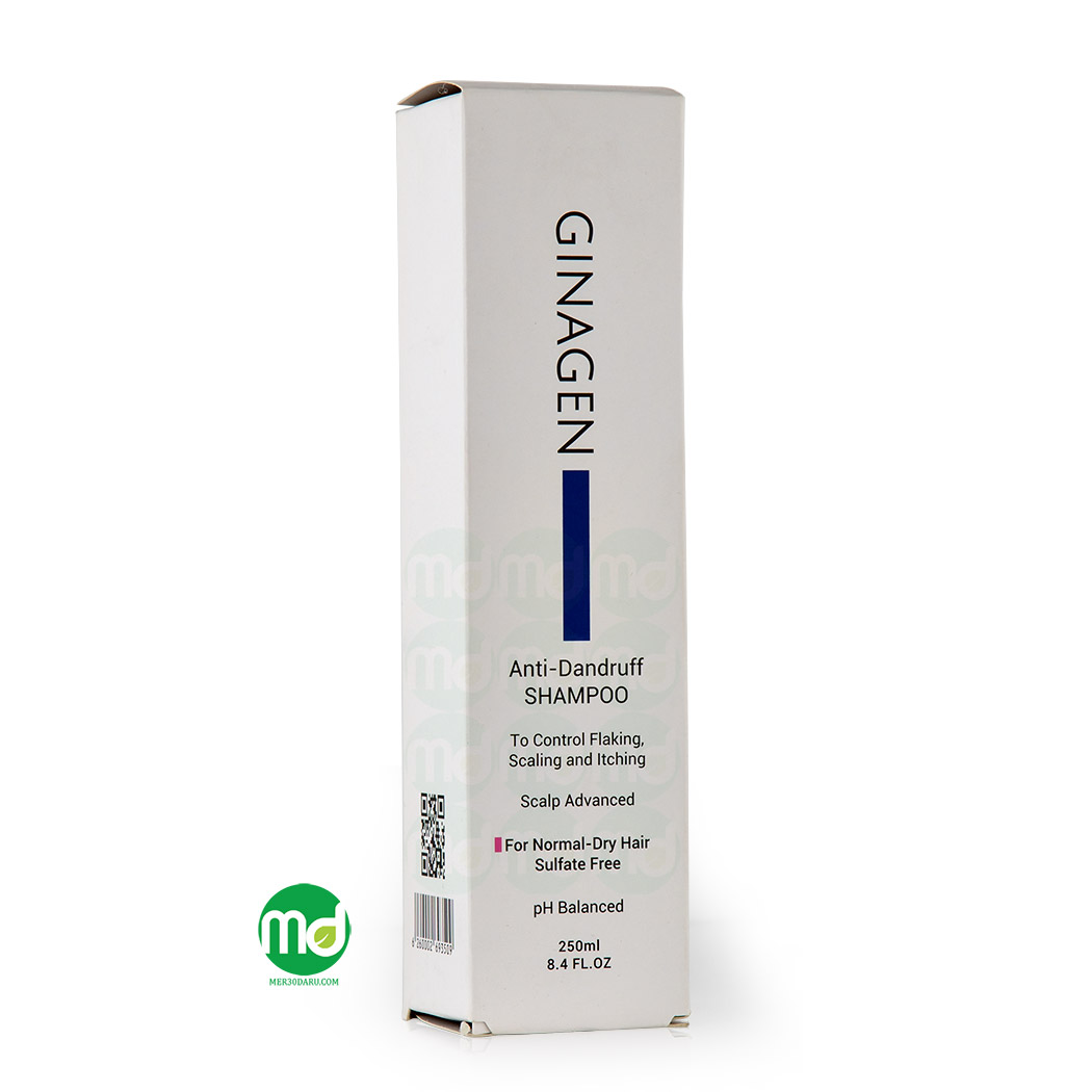 شامپو رفع شوره موی خشک و نرمال ژیناژن حاوی روغن درخت چای
