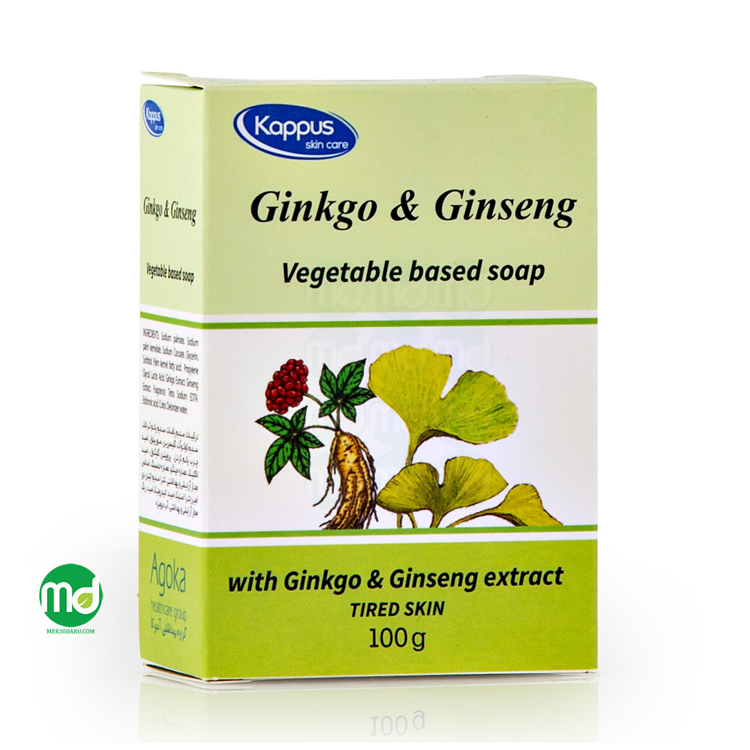 صابونه نیمه شفاف کاپوس حاوی جینگو و جینسینگ 100g