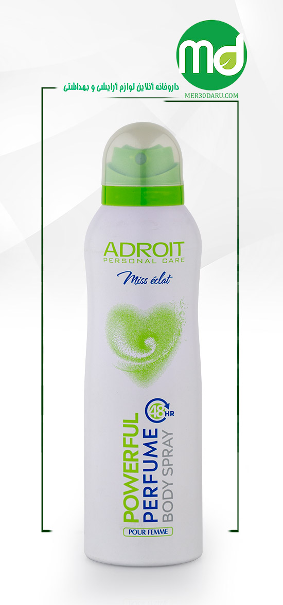 اسپری خوشبو کننده بدن زنانه آدرویت مدل Miss eclat