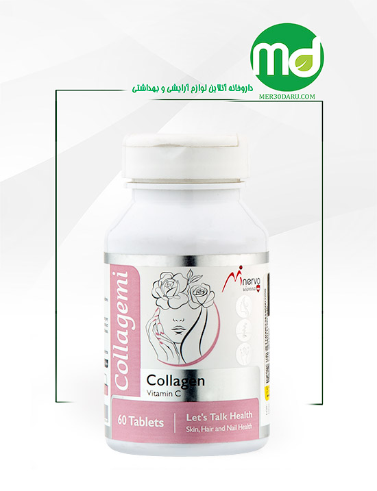 قرص کلاژمی مینروا ویونا حاوی ویتامین سی 60 عدد