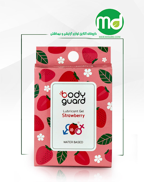 ژل لوبریکانت ساشه ای توت فرنگی بادیگارد 3 عددی