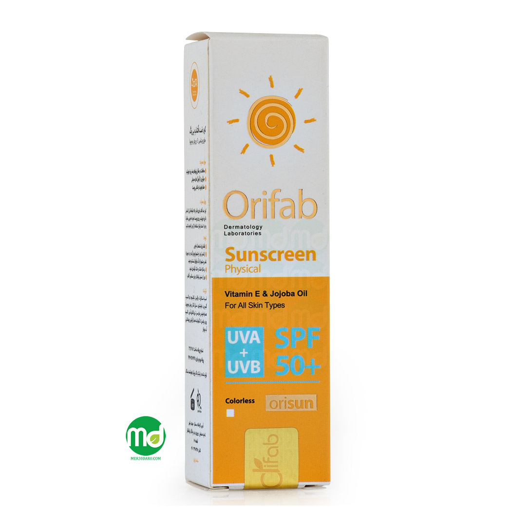 کرم ضد آفتاب بی رنگ فیزیکال اوری فاب برای انواع پوست SPF 50