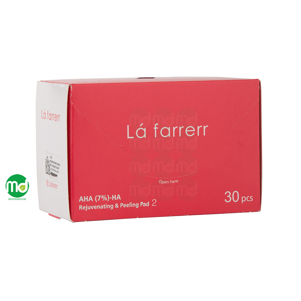 پد جوان کننده و لایه بردار پوست لافارر حاوی هیالورونیک اسید