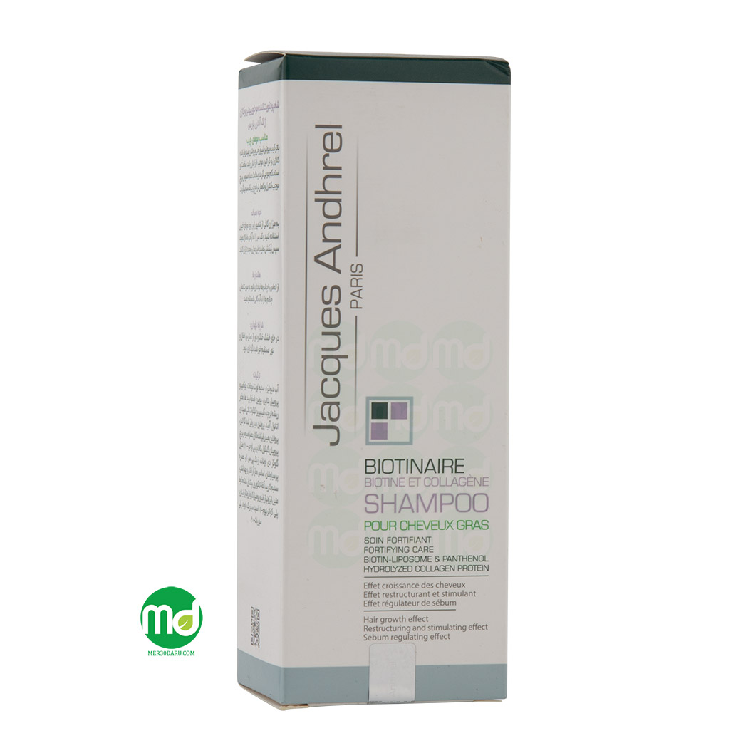 شامپو تقویت کننده ژاک آندرل مناسب موهای چرب 200ml