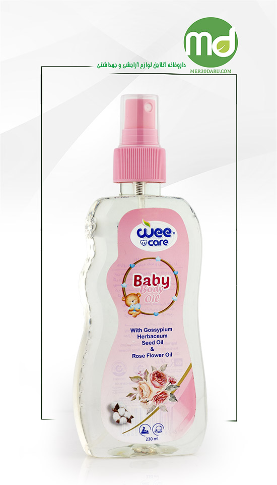 اسپری روغن بدن وی کر حاوی روغن پنبه دانه و گل رز 230ml 