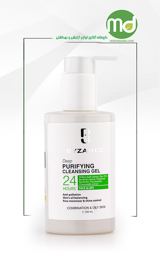 ژل شستشوی صورت پوست چرب بیزانس فاقد الکل و پارابن 200ml