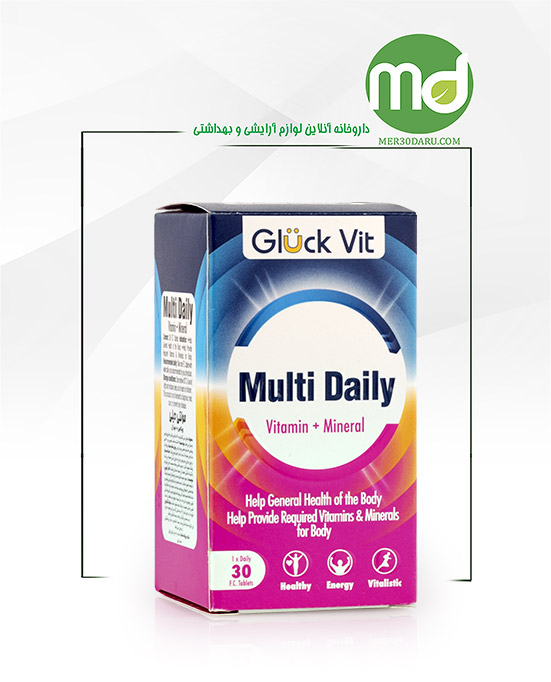 قرص مولتی دیلی ویتامین و مینرال گلوک ویت 30 عدد