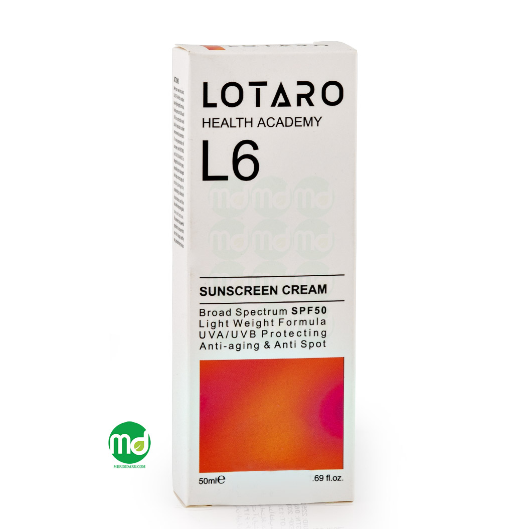 کرم ضد آفتاب لوتارو مناسب پوست های دارای چروک SPF 50