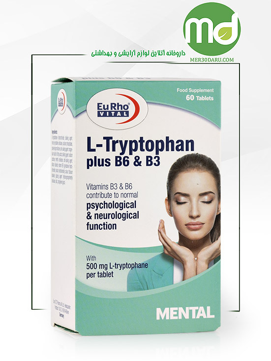 قرص ال تریپتوفان پلاس ب‌6 و ب‌2 یوروویتال 60 عدد